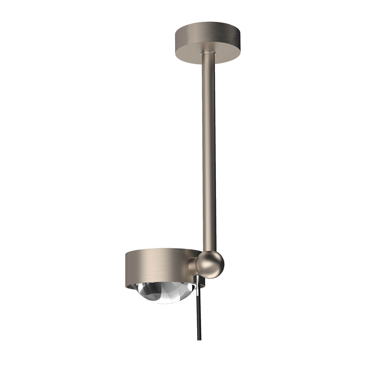 Top Light Puk Mini Side Single Ceiling LED Deckenleuchte, 20 cm, GehäuseNickel matt